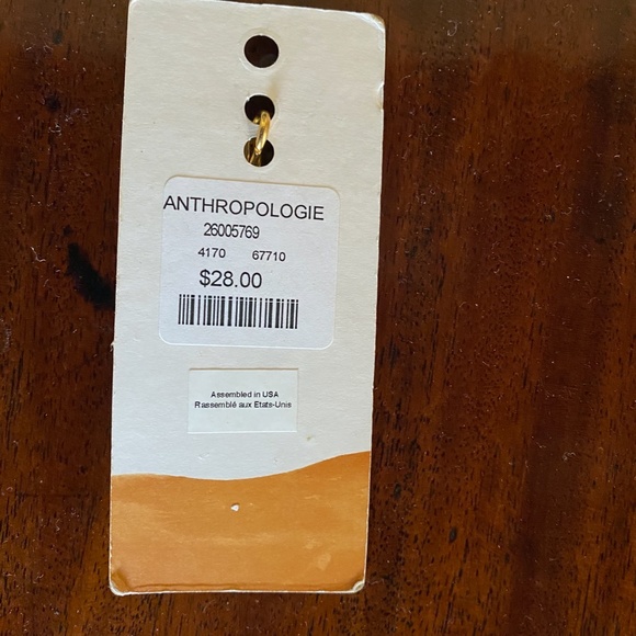 Gold Tone Flower pendant Turquoise center Anthro - Picture 9 of 11